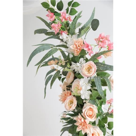 Artificial Flowers Combo Box Set Pink Fake Flower Leaf with Stems DIY Wedding - Picture 5 of 7